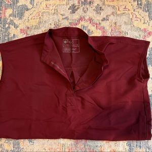 Figs XS Rafaela Top Burgundy
